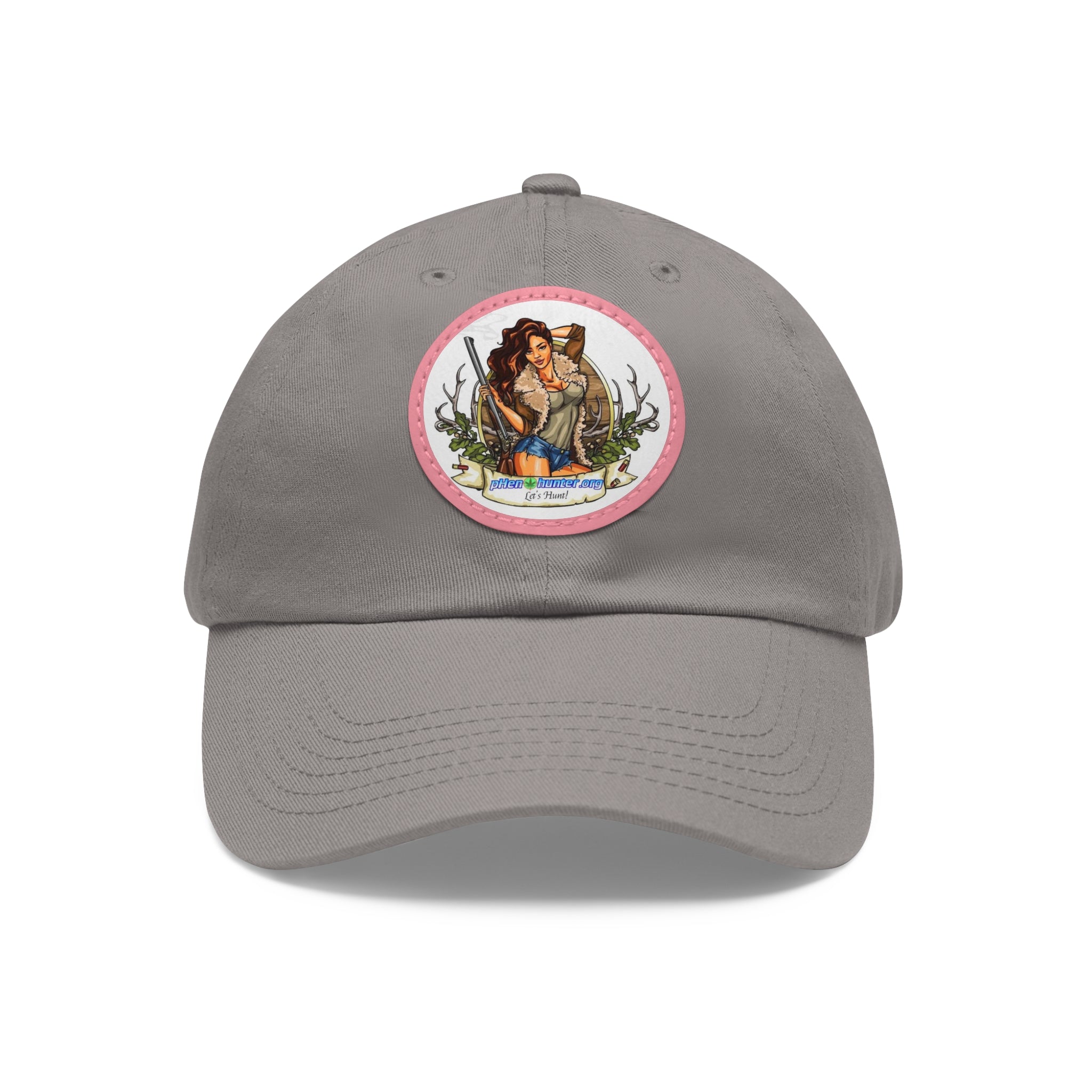 pH Let's Hunt hat with Leather Patch (Round)