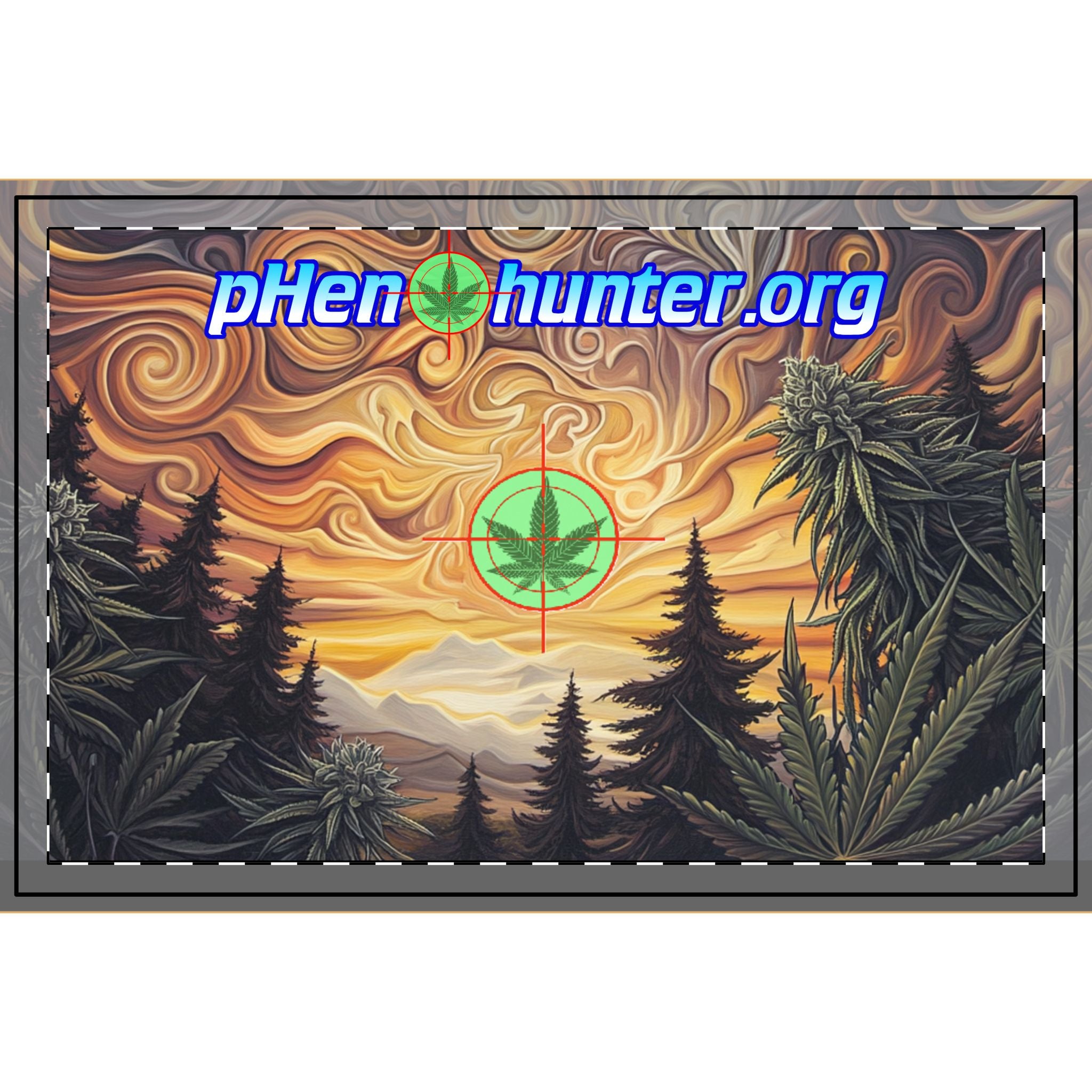 pH Psychedelic Sunset Large Serving Tray
