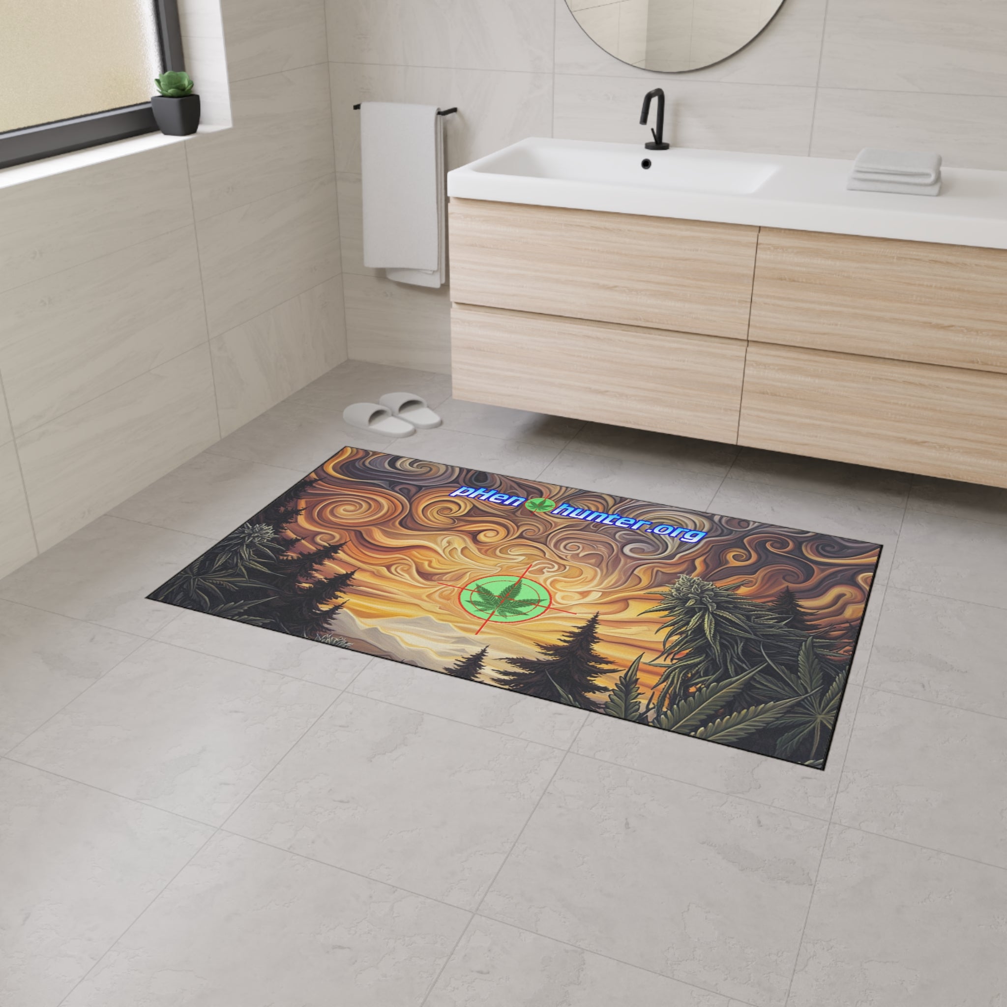 pH Psychedelic Sunset Heavy-Duty Floor Mat