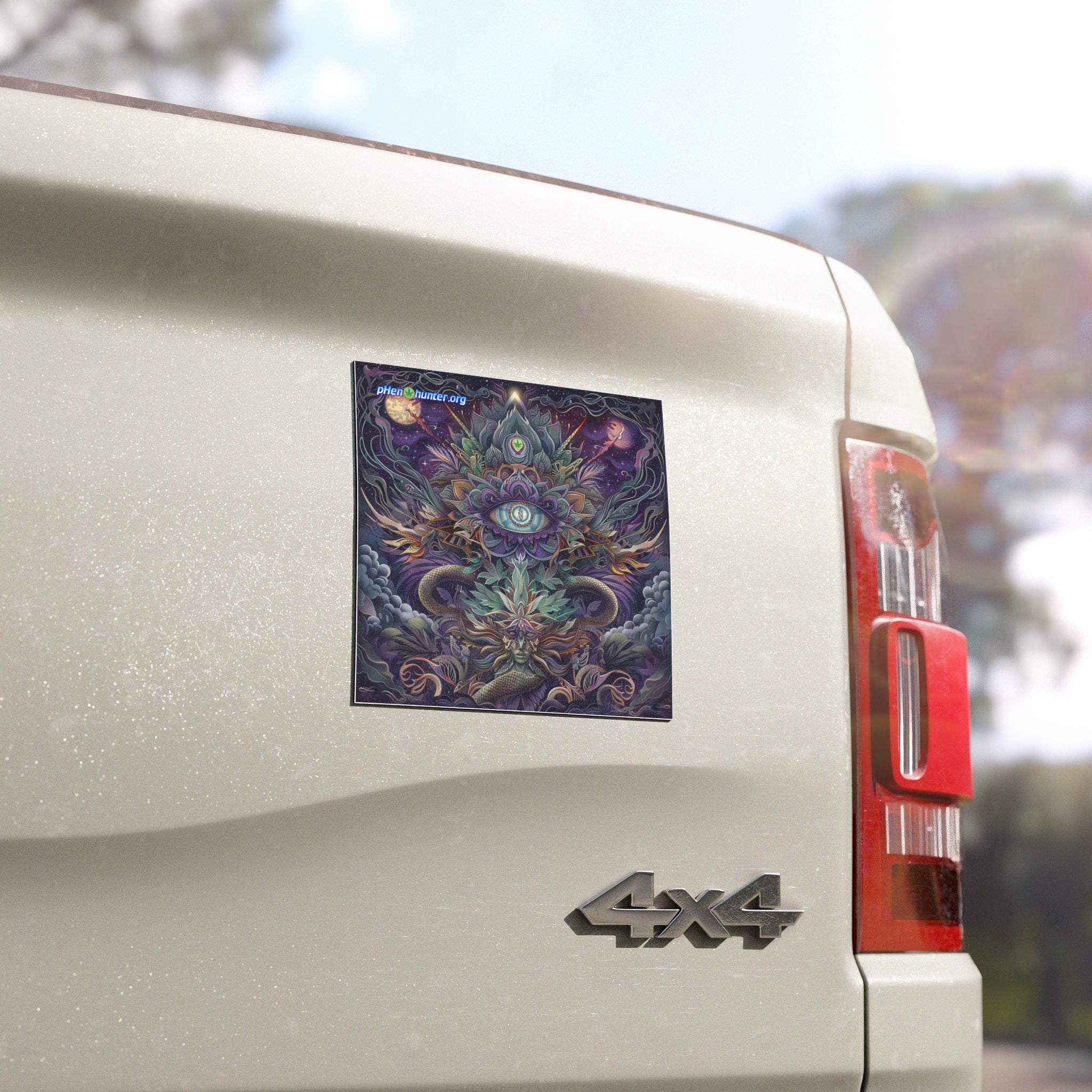 pH Mystic Third Eye Mandala Car Magnet