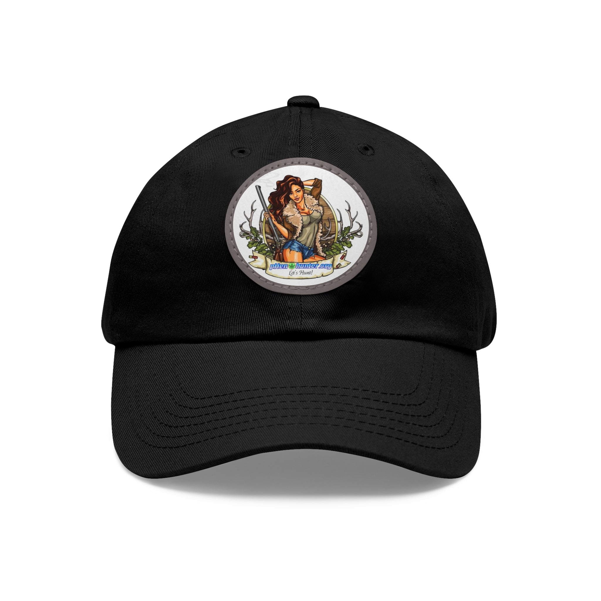 pH Let's Hunt hat with Leather Patch (Round)