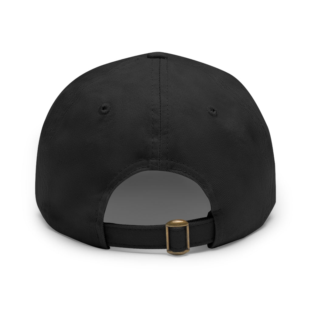 pH art contest cross-hairs hat with Leather Patch (Round)
