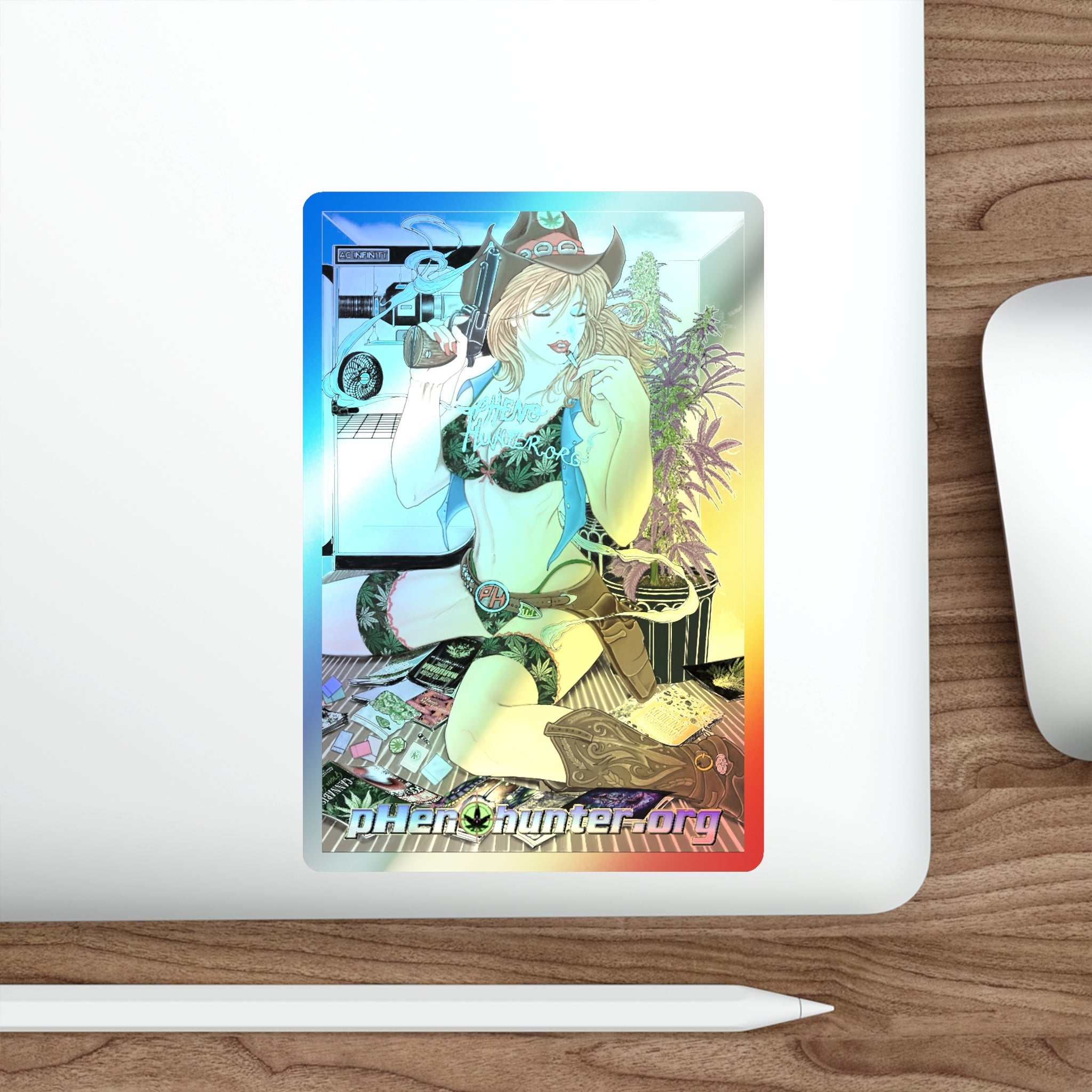 pH Art Holographic Die-cut Stickers "2022 Art Contest Winner"