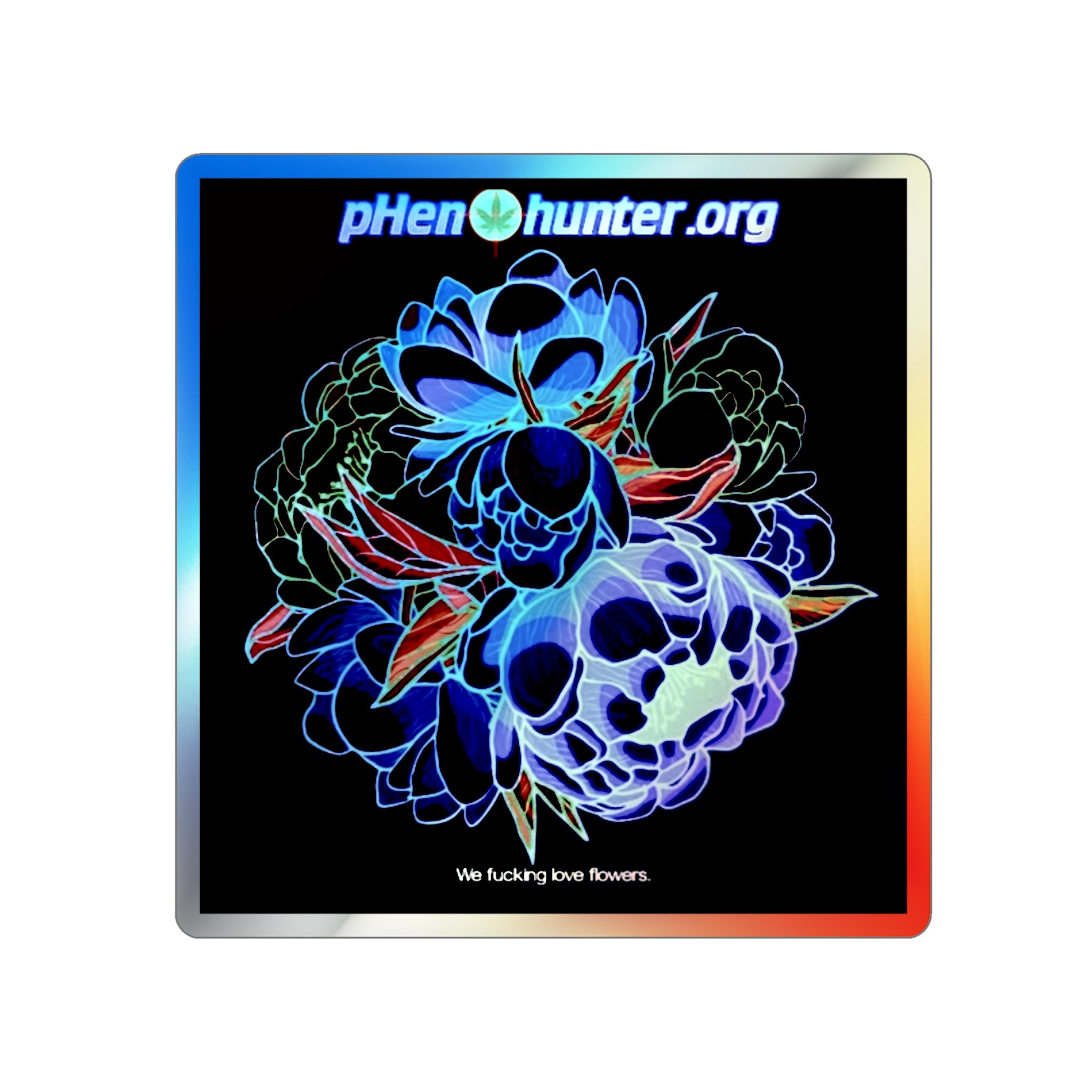 pH Holographic Stickers "We Love Flowers!"
