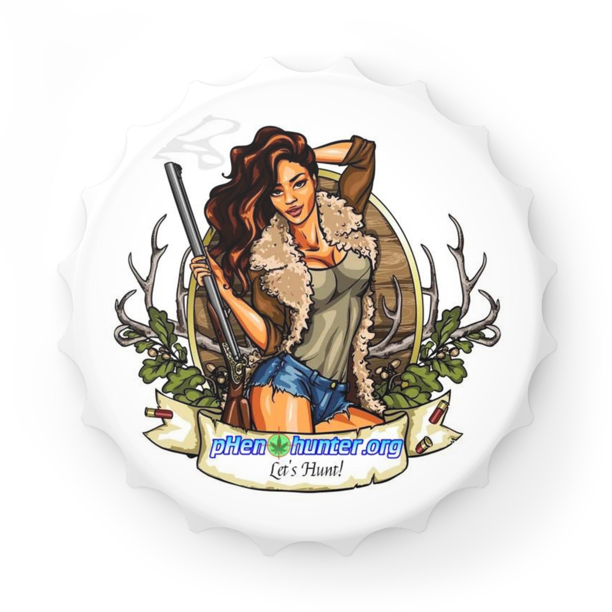 pH Magnetic Bottle Opener "Let's Hunt"