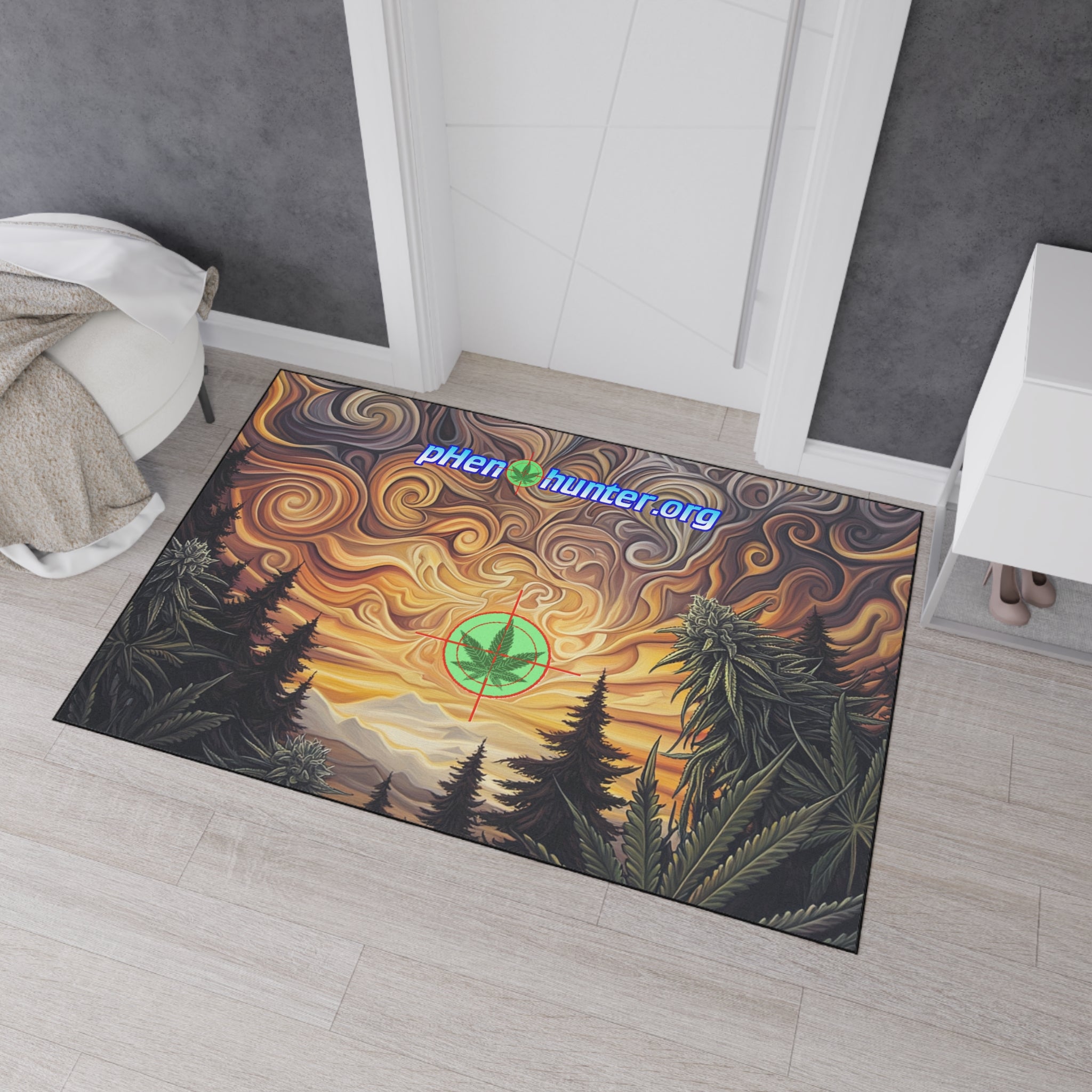 pH Psychedelic Sunset Heavy-Duty Floor Mat