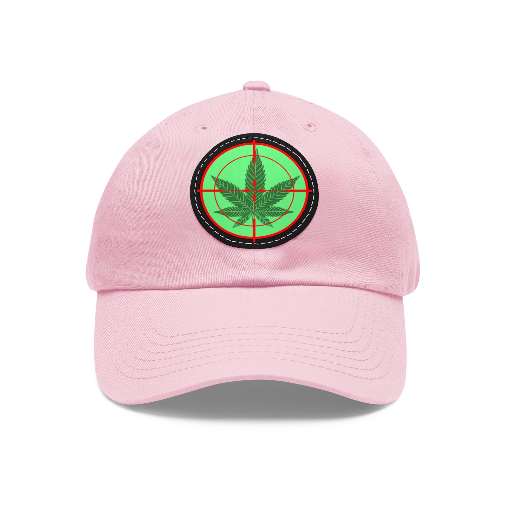 pH cross-hair hat with Leather Patch (Round)