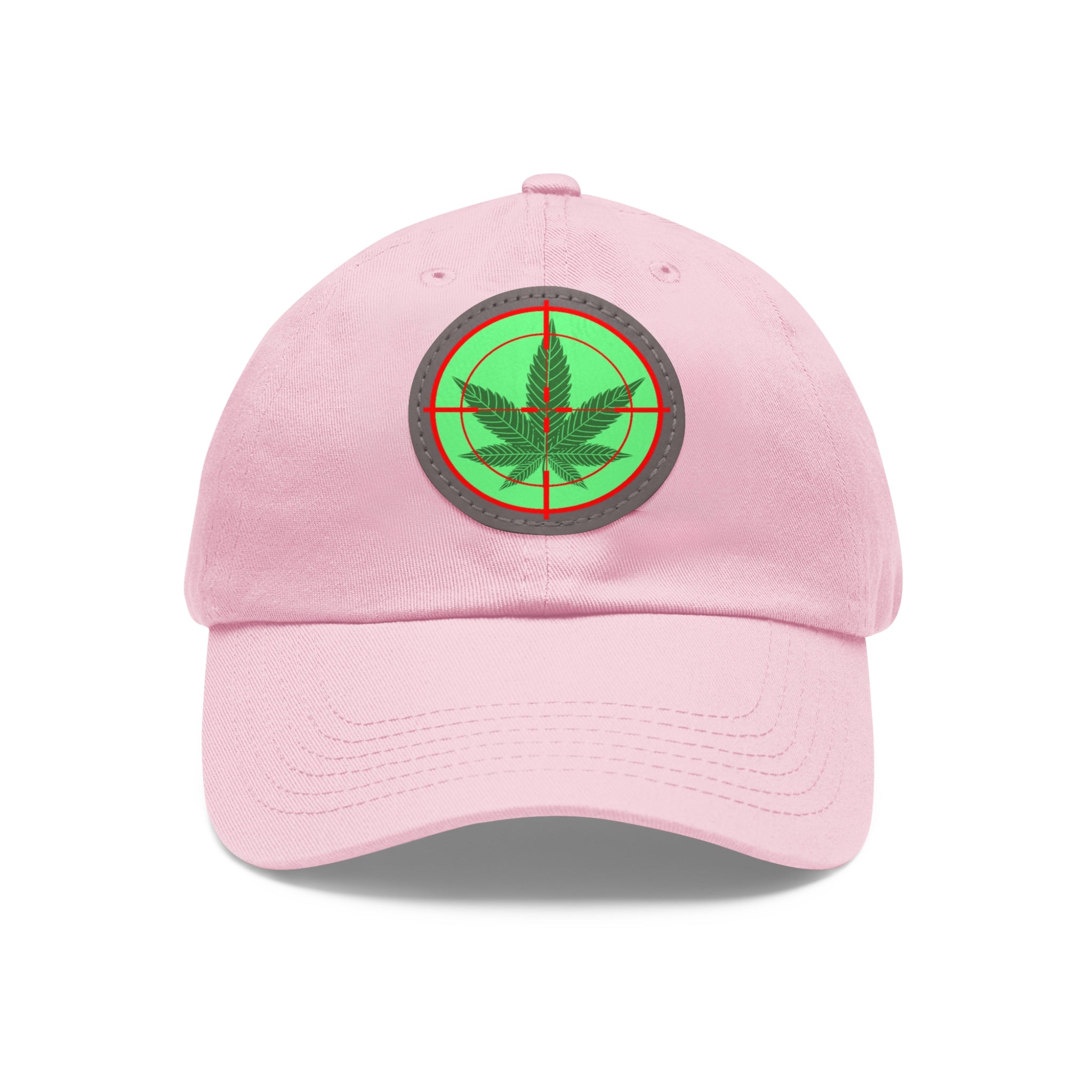 pH cross-hair hat with Leather Patch (Round)