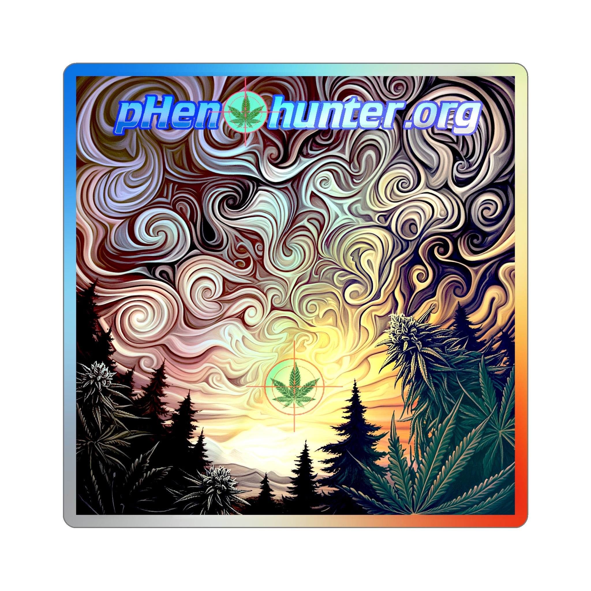 pH Die-Cut Sticker — Psychedelic Sunset