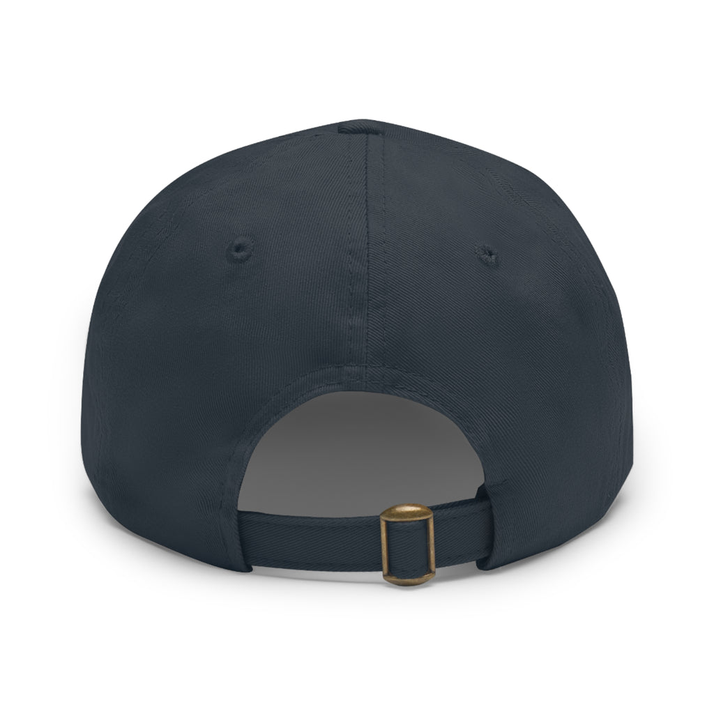 pH art contest cross-hairs hat with Leather Patch (Round)
