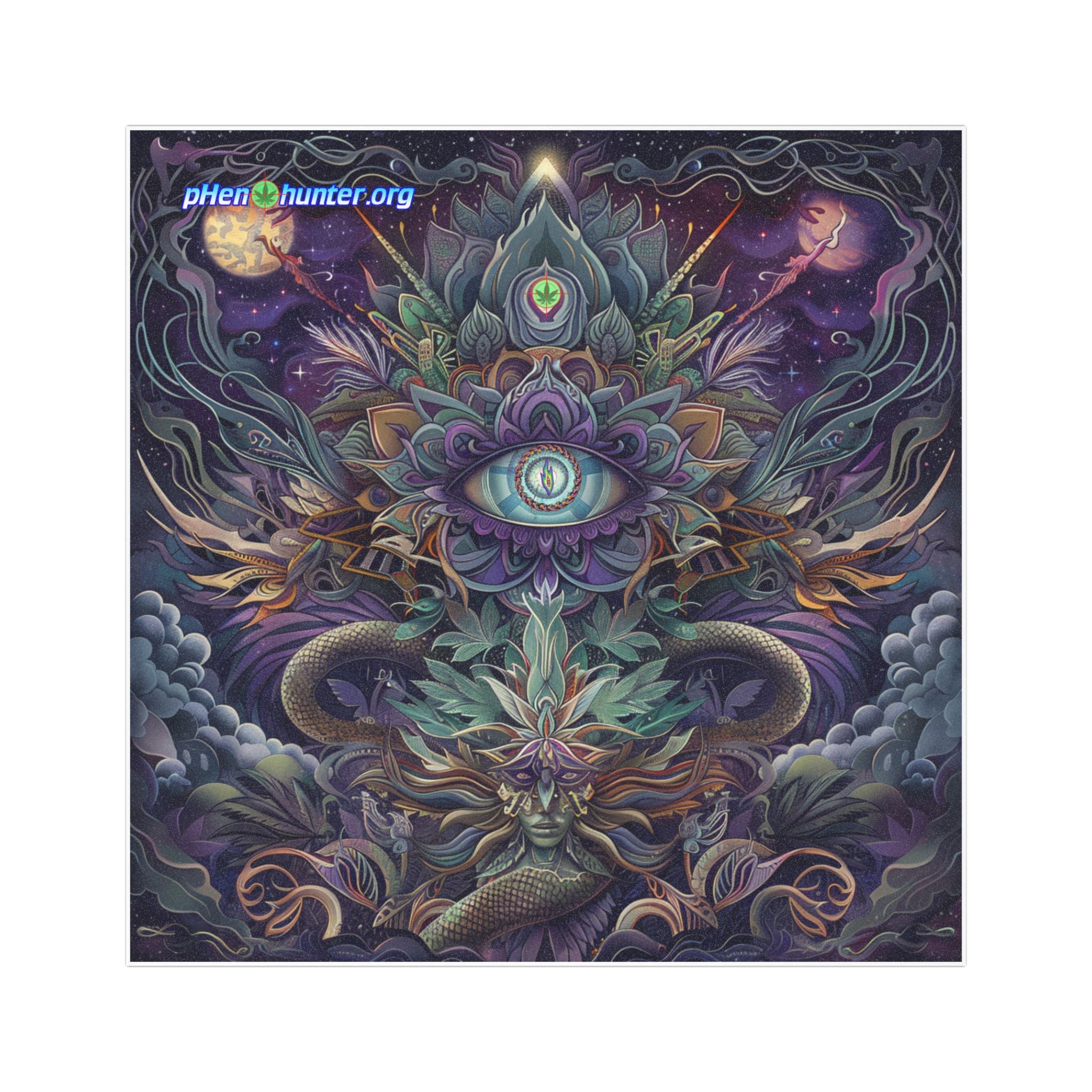 pH Mystic Third Eye Mandala Car Magnet