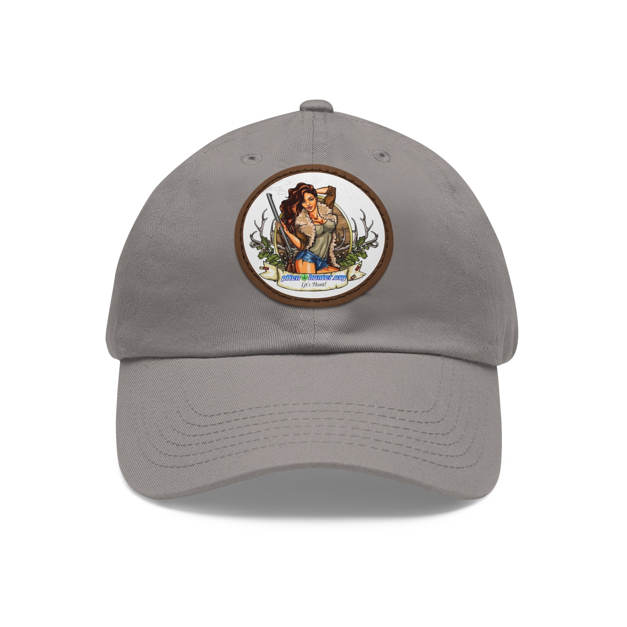 pH Let's Hunt hat with Leather Patch (Round)